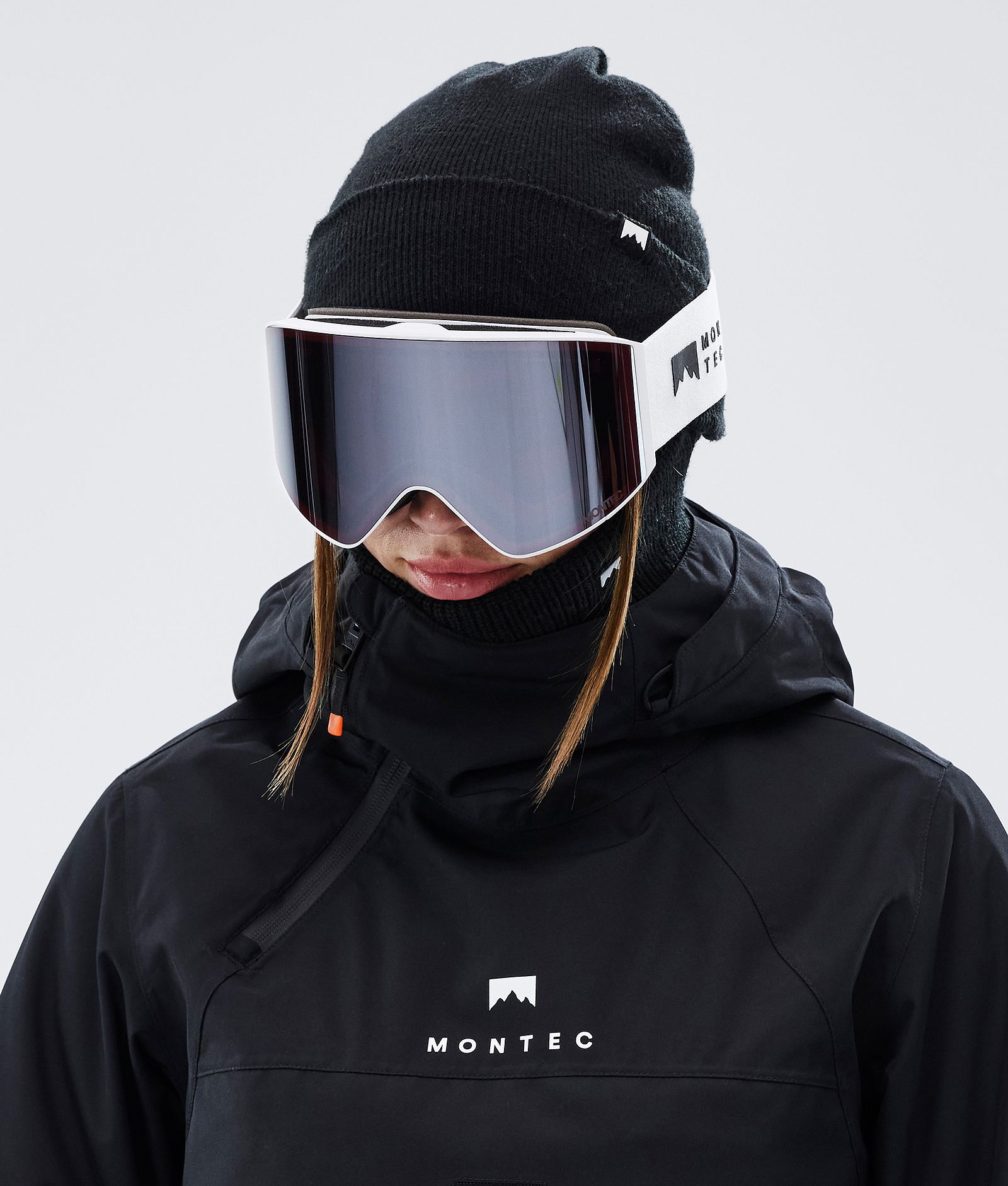 Montec Scope Ski Goggles White W/White Black Mirror | Montecwear UK