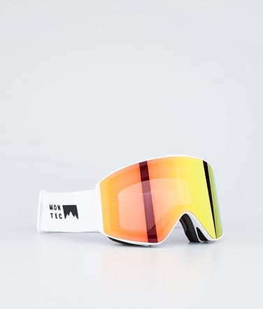 Scope Masque de ski White W/White Ruby Red Mirror