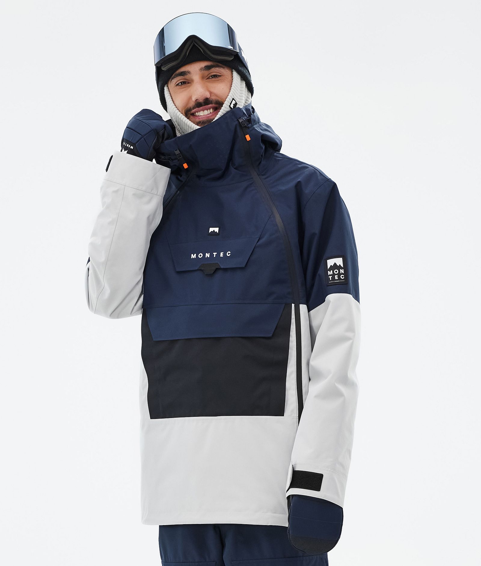 Doom Snowboard Jacket Men Dark Blue/Black/Light Grey, Image 1 of 11