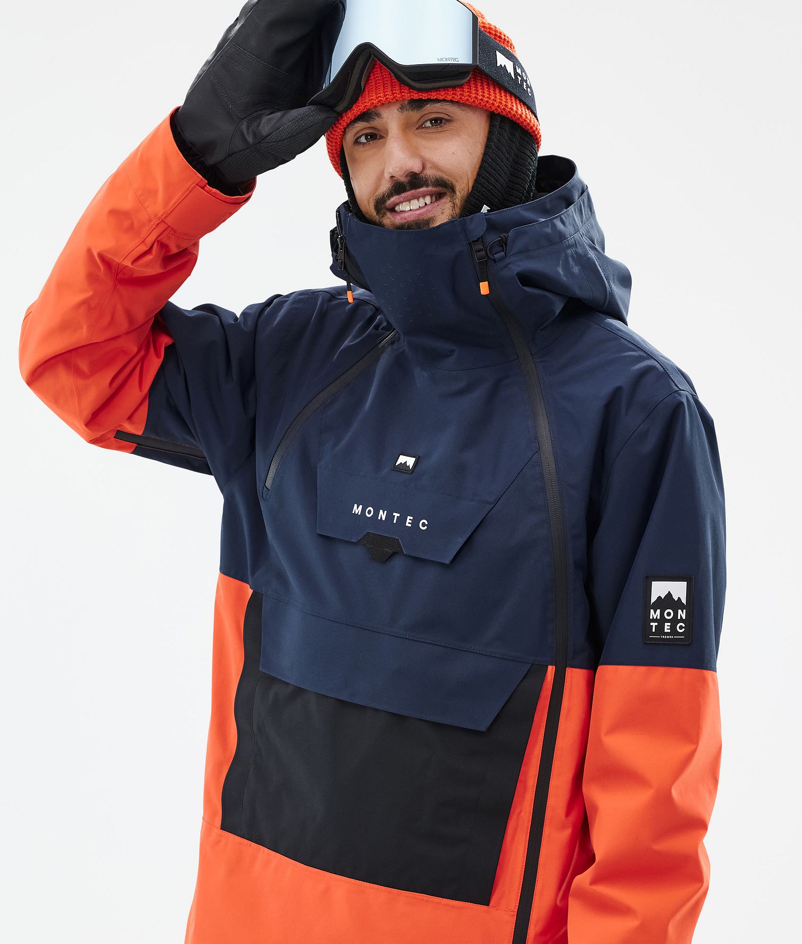 Doom Ski Jacket Men Dark Blue/Black/Orange, Image 2 of 11