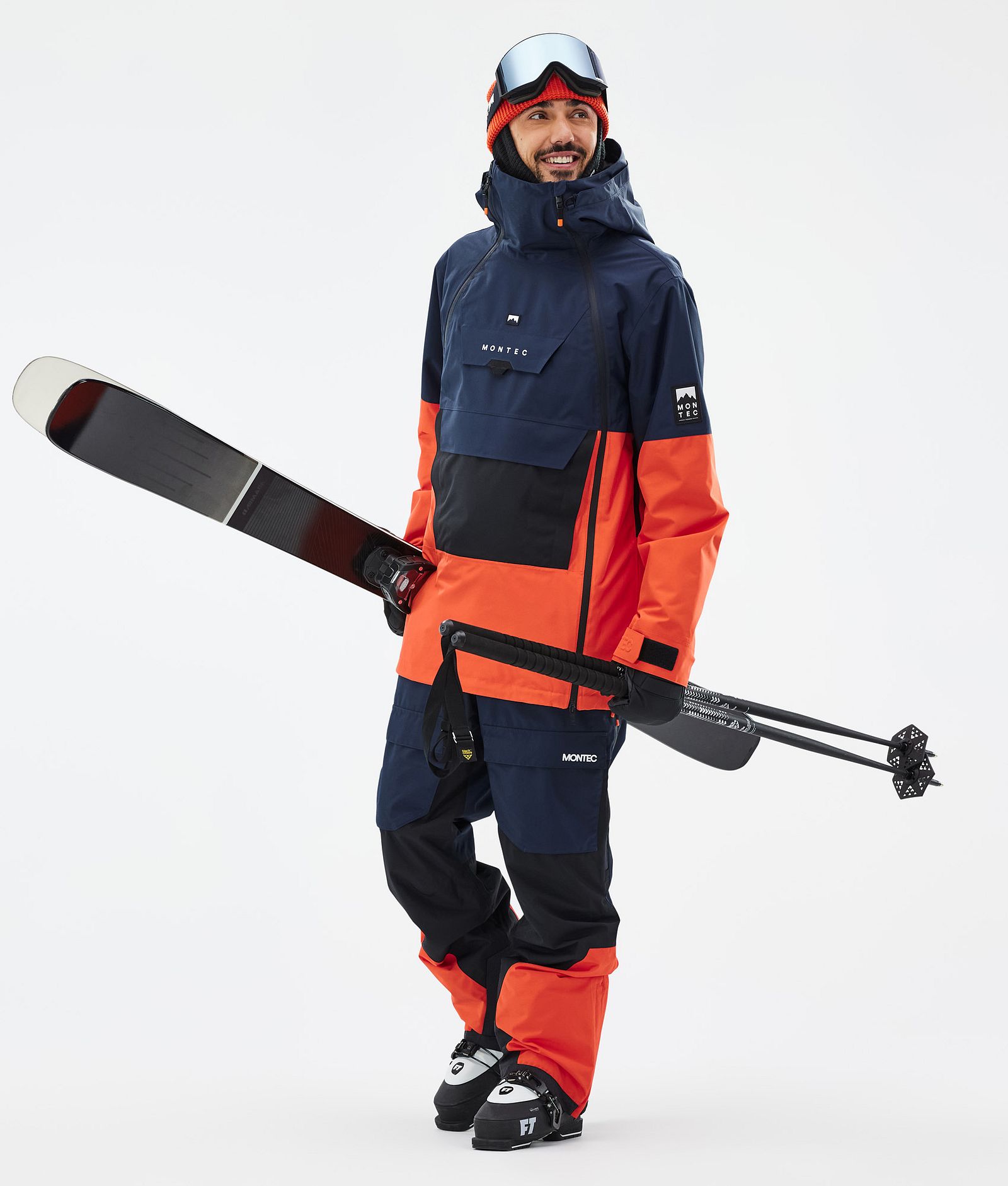 Doom Manteau Ski Homme Dark Blue/Black/Orange, Image 3 sur 11