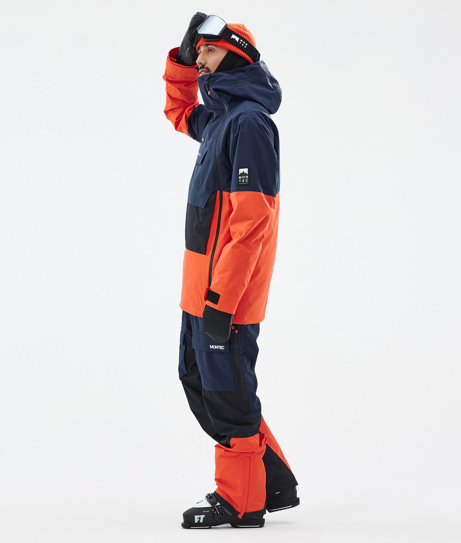 Doom Manteau Ski Homme Dark Blue/Black/Orange, Image 4 sur 11