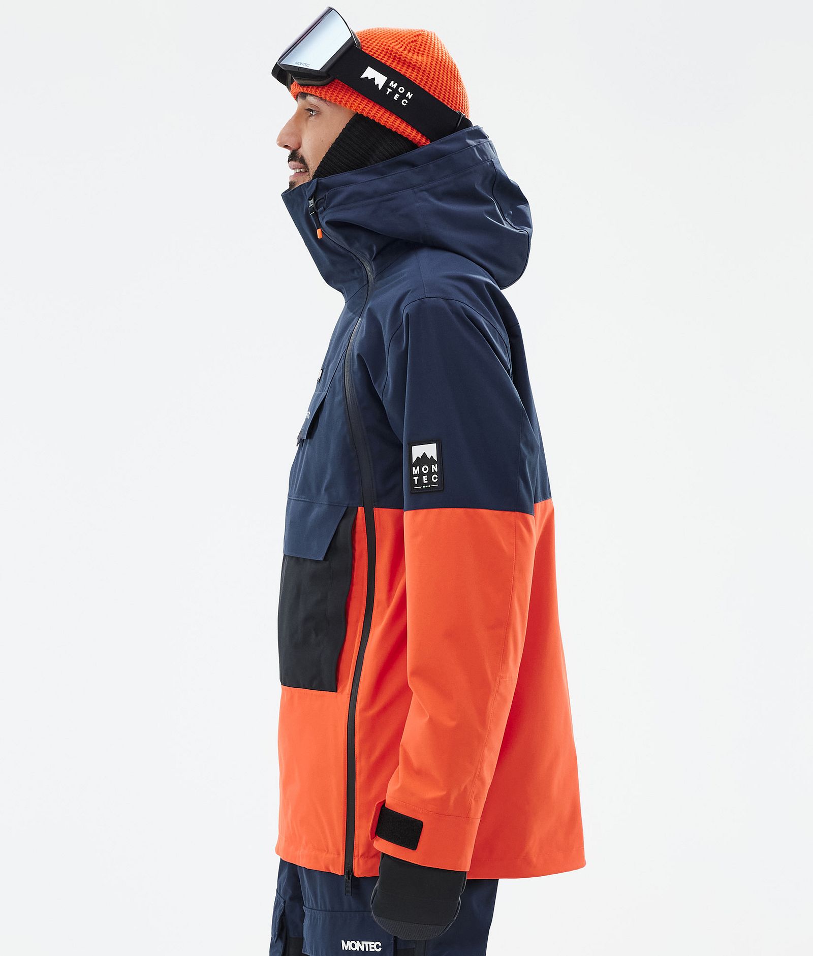 Doom Ski Jacket Men Dark Blue/Black/Orange, Image 6 of 11