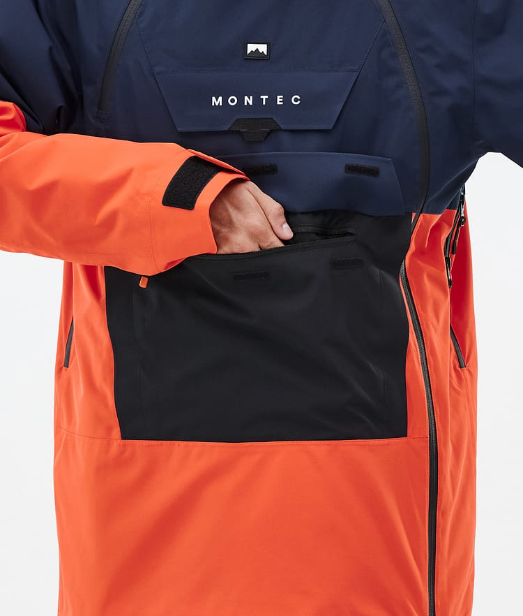 Doom Ski Jacket Men Dark Blue/Black/Orange, Image 9 of 11