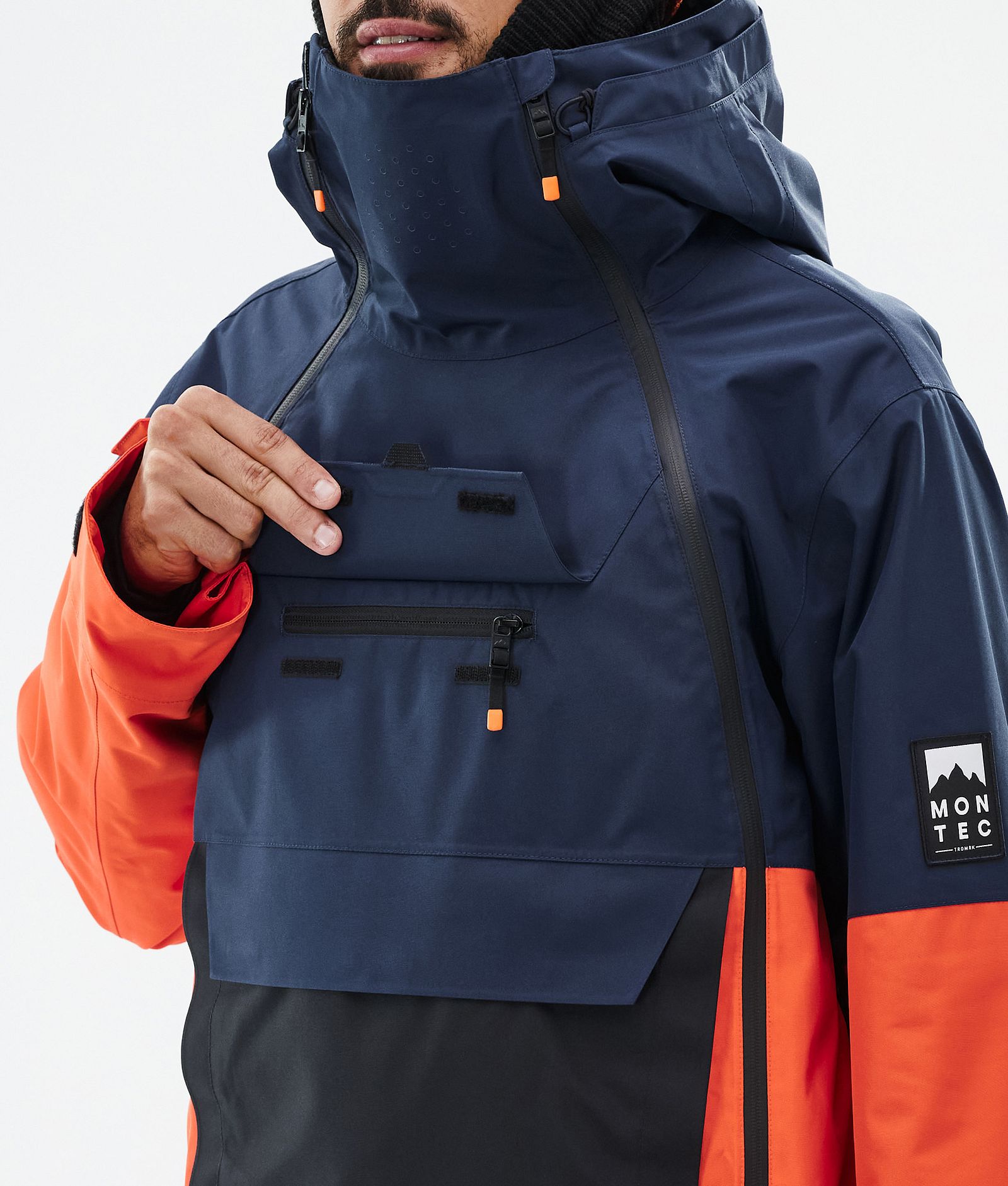 Doom Ski Jacket Men Dark Blue/Black/Orange, Image 10 of 11