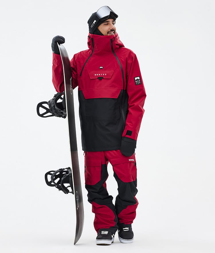 Doom Kurtka Snowboardowa Mężczyźni Deep Red/Black, Zdjęcie 3 z 11