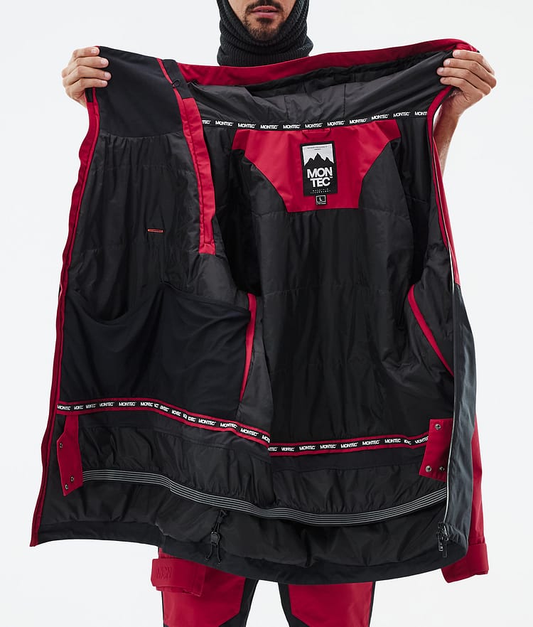 Doom Veste de Ski Homme Deep Red/Black, Image 11 sur 11