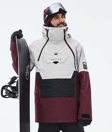 Doom Bunda na Snowboard Pánské Light Grey/Black/Burgundy