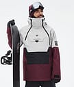 Doom Snowboard Jacket Men Light Grey/Black/Burgundy