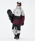 Doom Veste Snowboard Homme Light Grey/Black/Burgundy, Image 3 sur 11