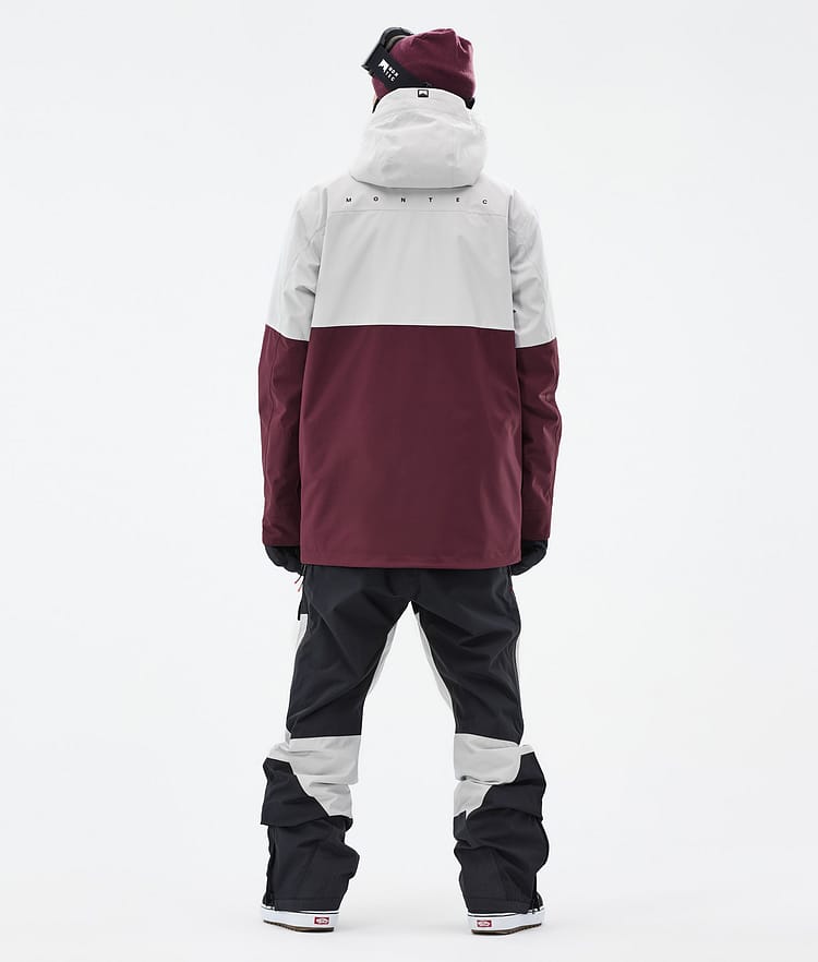 Doom Veste Snowboard Homme Light Grey/Black/Burgundy, Image 5 sur 11