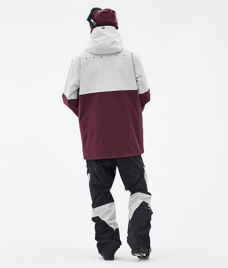 Doom Manteau Ski Homme Light Grey/Black/Burgundy, Image 5 sur 11