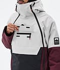 Doom Kurtka Snowboardowa Mężczyźni Light Grey/Black/Burgundy, Zdjęcie 10 z 11