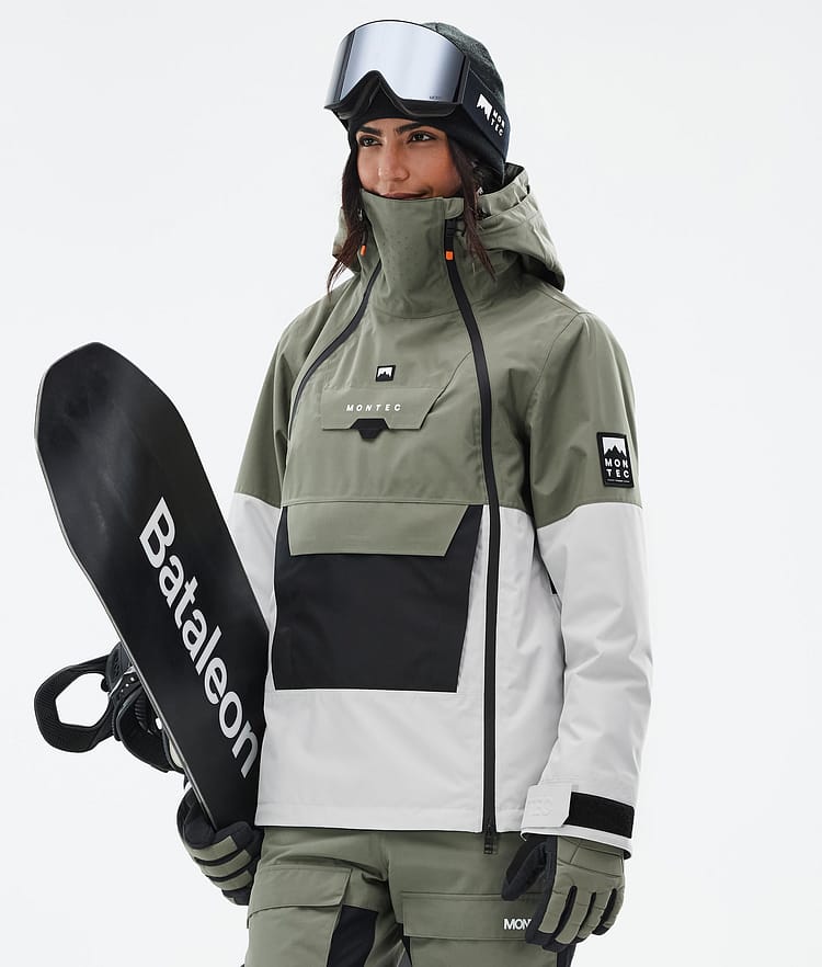 Doom W Kurtka Snowboardowa Kobiety Greenish/Black/Light Grey, Zdjęcie 1 z 11