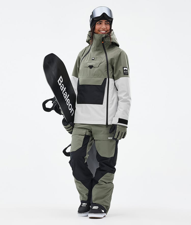 Doom W Kurtka Snowboardowa Kobiety Greenish/Black/Light Grey, Zdjęcie 3 z 11