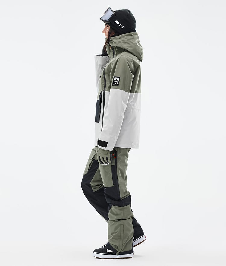 Doom W Snowboardjakke Dame Greenish/Black/Light Grey, Bilde 4 av 11