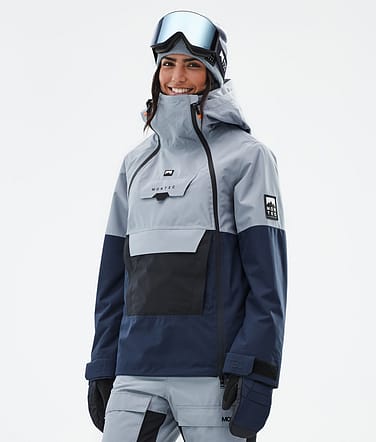 Doom W Skijacke Damen Soft Blue/Black/Dark Blue