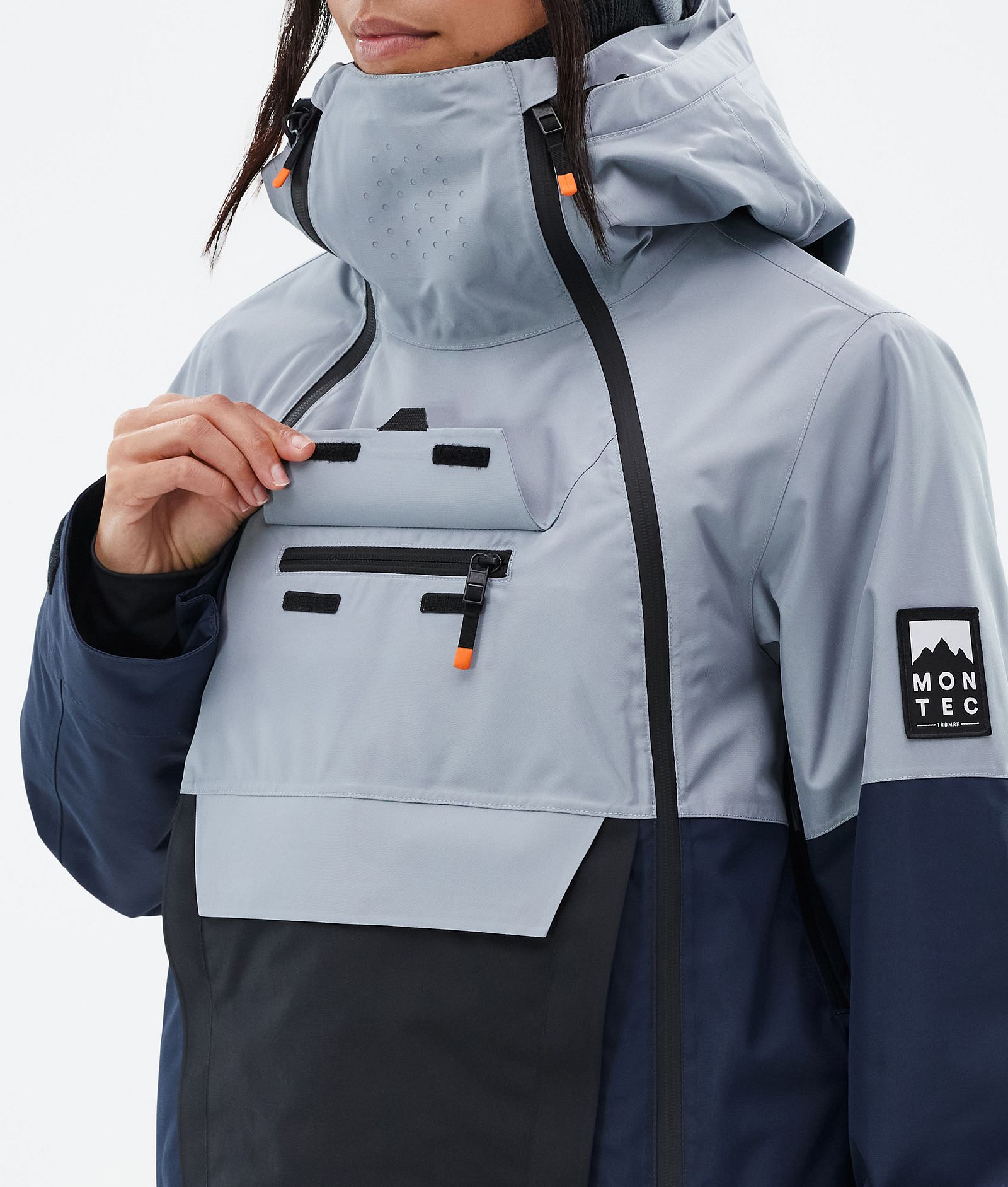 Doom W Ski Jacket Women Soft Blue/Black/Dark Blue, Image 10 of 11