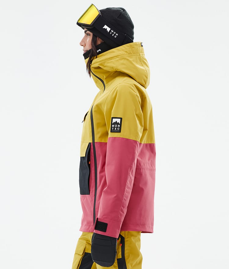 Doom W Kurtka Snowboardowa Kobiety Yellow/Black/Light Red, Zdjęcie 6 z 11