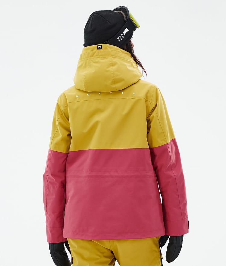 Doom W Veste de Ski Femme Yellow/Black/Light Red, Image 7 sur 11