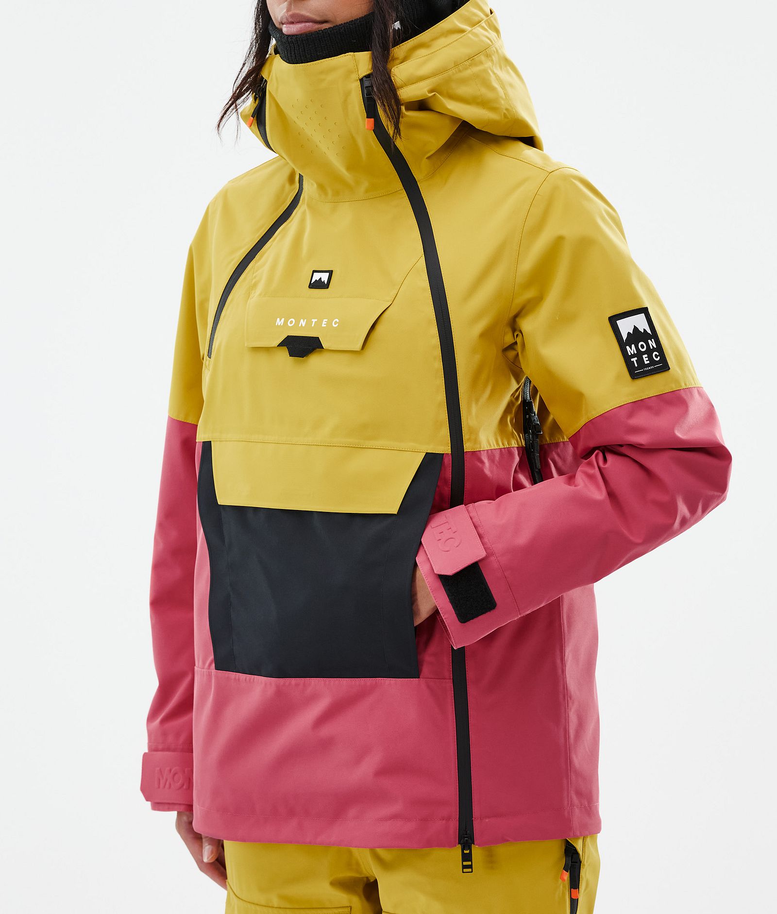 Doom W Kurtka Snowboardowa Kobiety Yellow/Black/Light Red, Zdjęcie 8 z 11