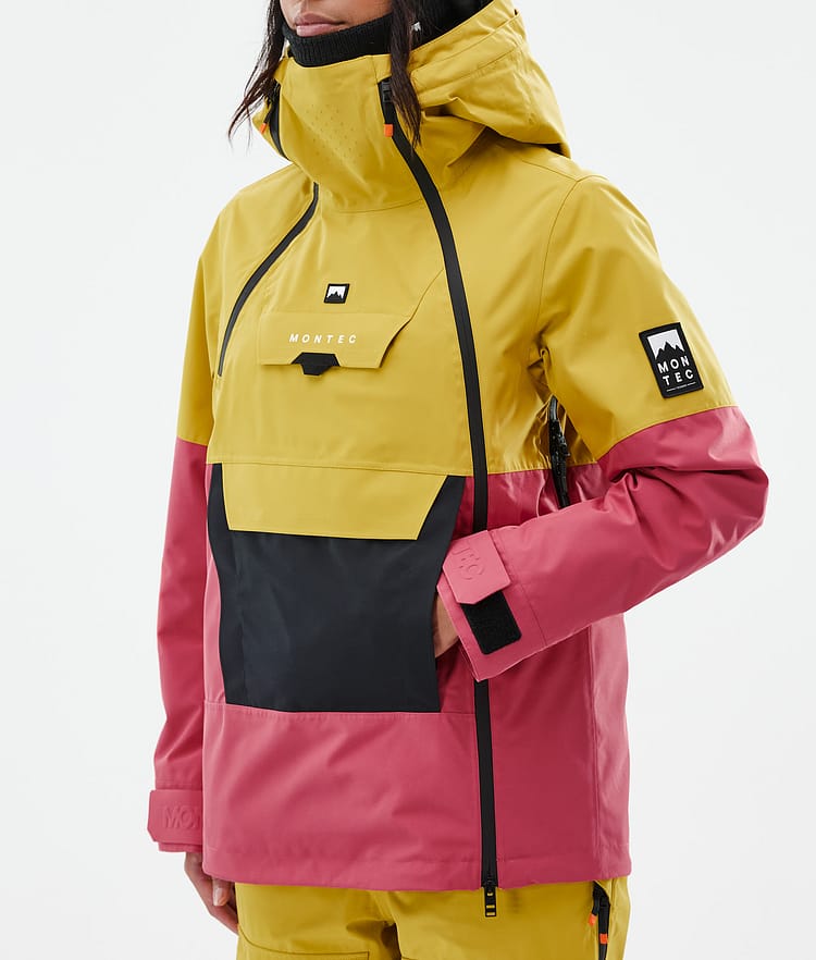 Doom W Veste de Ski Femme Yellow/Black/Light Red, Image 7 sur 10