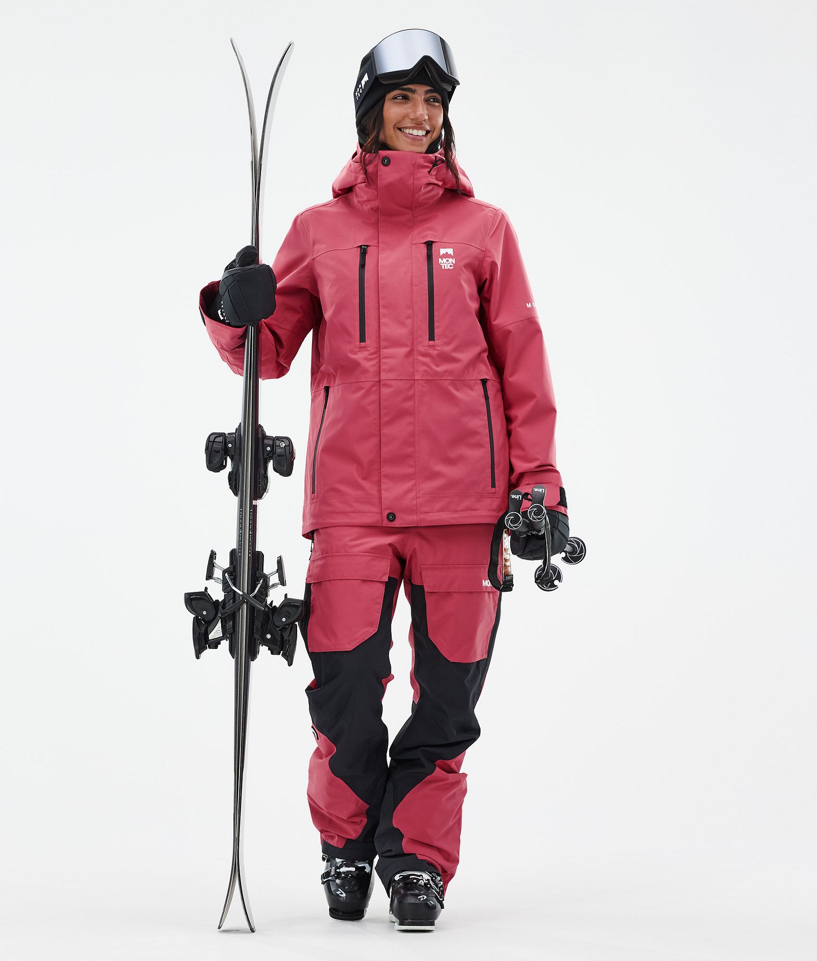 Fawk W Ski Pants Women Light Red/Black, Image 2 of 7