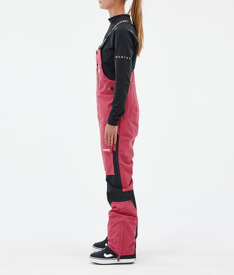 Fawk W Snowboardbukse Dame Light Red/Black, Bilde 3 av 7