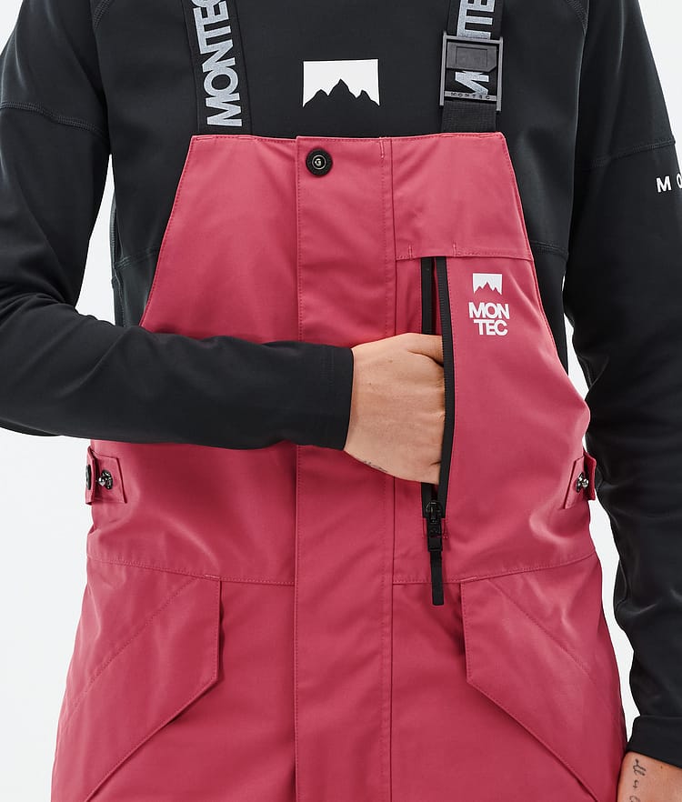 Fawk W Snowboardbukse Dame Light Red/Black, Bilde 6 av 7