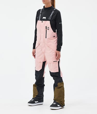 Fawk W Snowboard Bukser Dame Soft Pink/Black/Fatigue