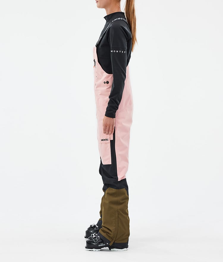 Fawk W Pantalon de Ski Femme Soft Pink/Black/Fatigue, Image 3 sur 7