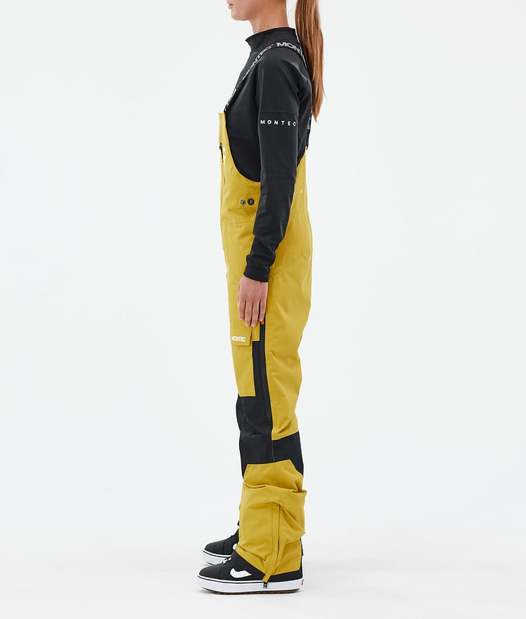 Fawk W Pantaloni Snowboard Donna Yellow/Black, Immagine 3 di 7