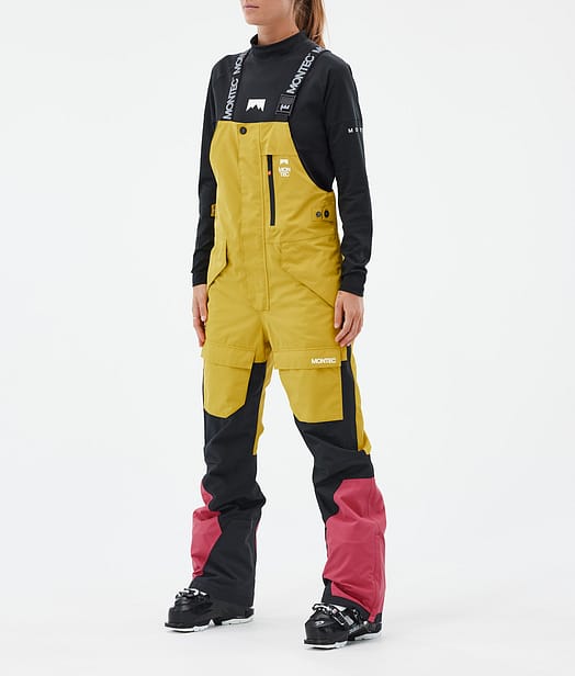 Fawk W Ski Pants Women Yellow/Black/Light Red