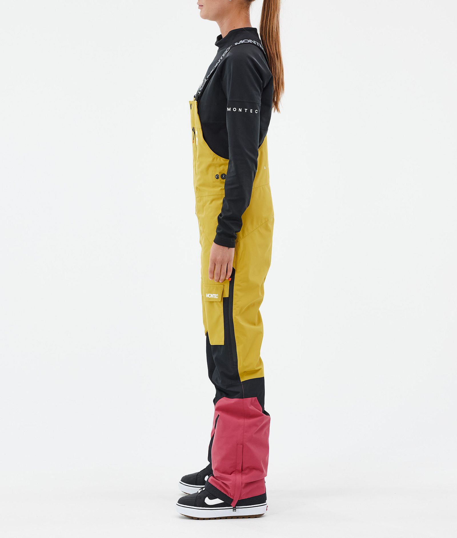 Fawk W Snowboard Pants Women Yellow/Black/Light Red, Image 3 of 7