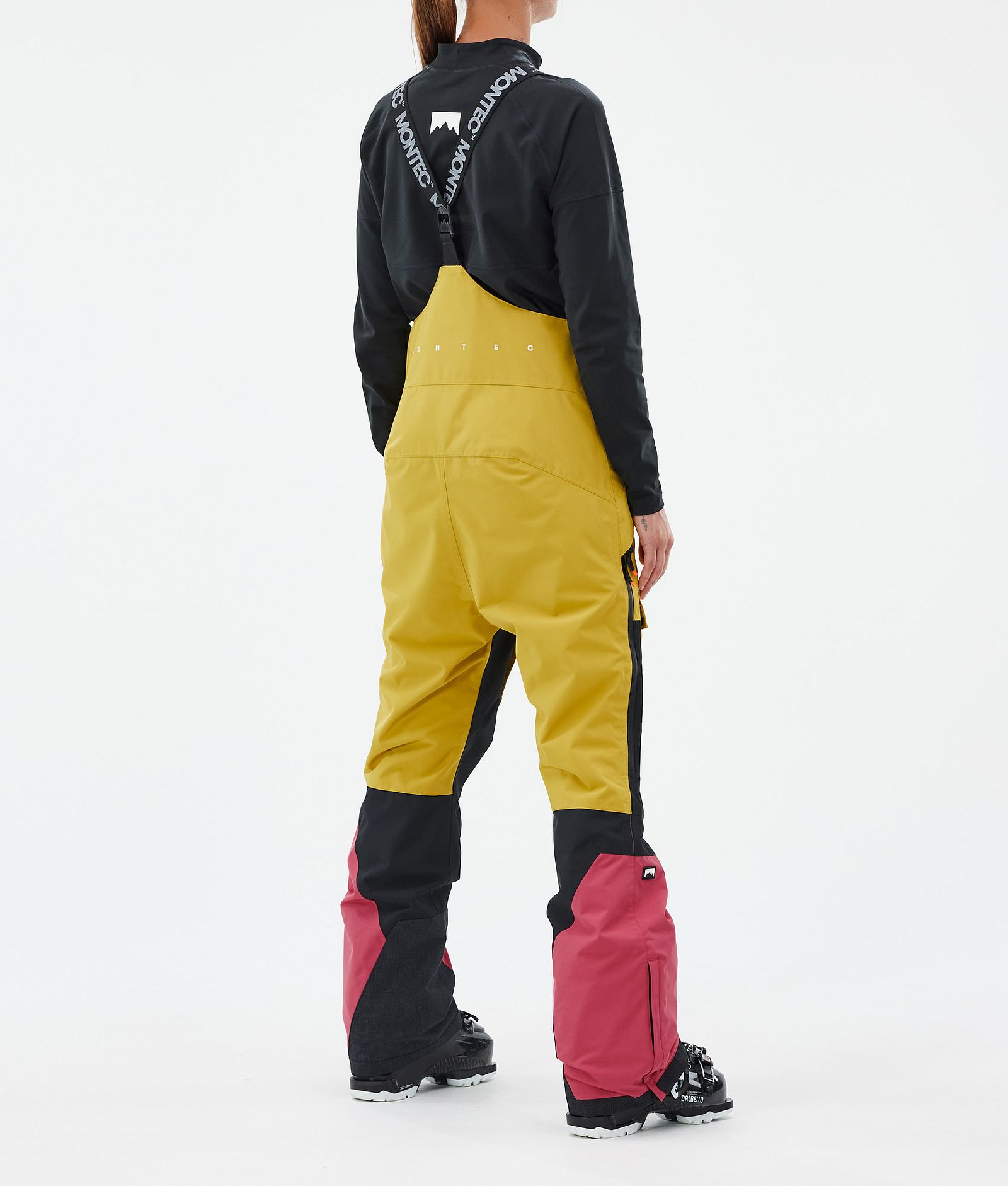 Fawk W Pantaloni Sci Donna Yellow/Black/Light Red, Immagine 4 di 7