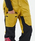 Fawk W Pantalon de Ski Femme Yellow/Black/Light Red, Image 7 sur 7