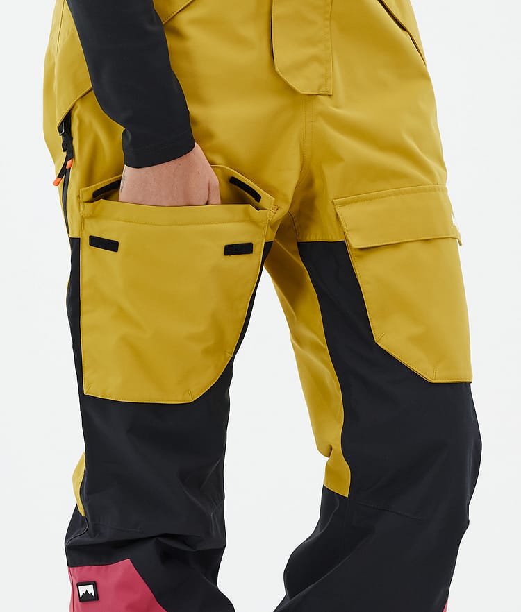 Fawk W Pantaloni Sci Donna Yellow/Black/Light Red, Immagine 7 di 7