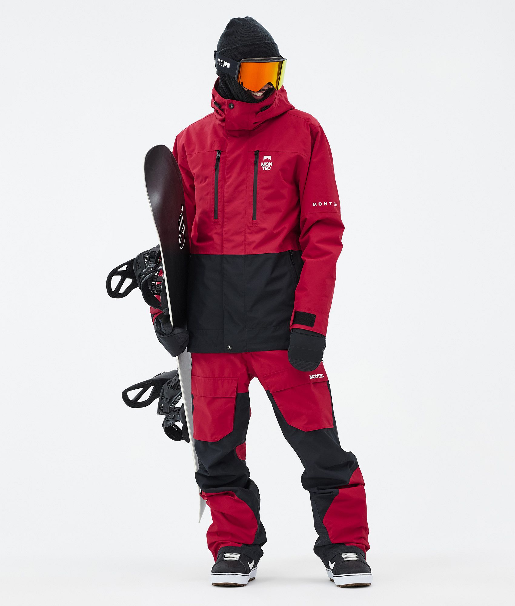 Montec Fawk Snowboard Jacket Men Deep Red Black Shell