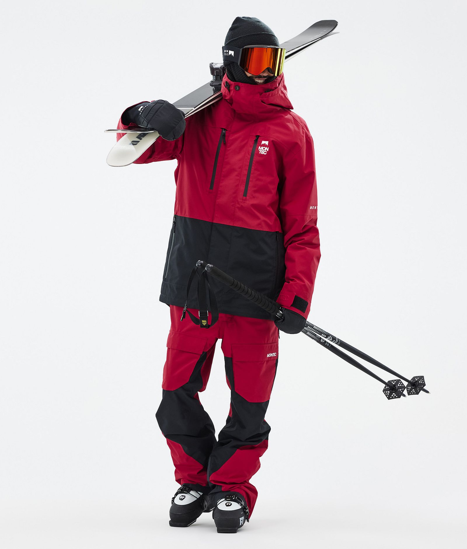 Fawk Ski Jacket Men Deep Red/Black, Image 3 of 10