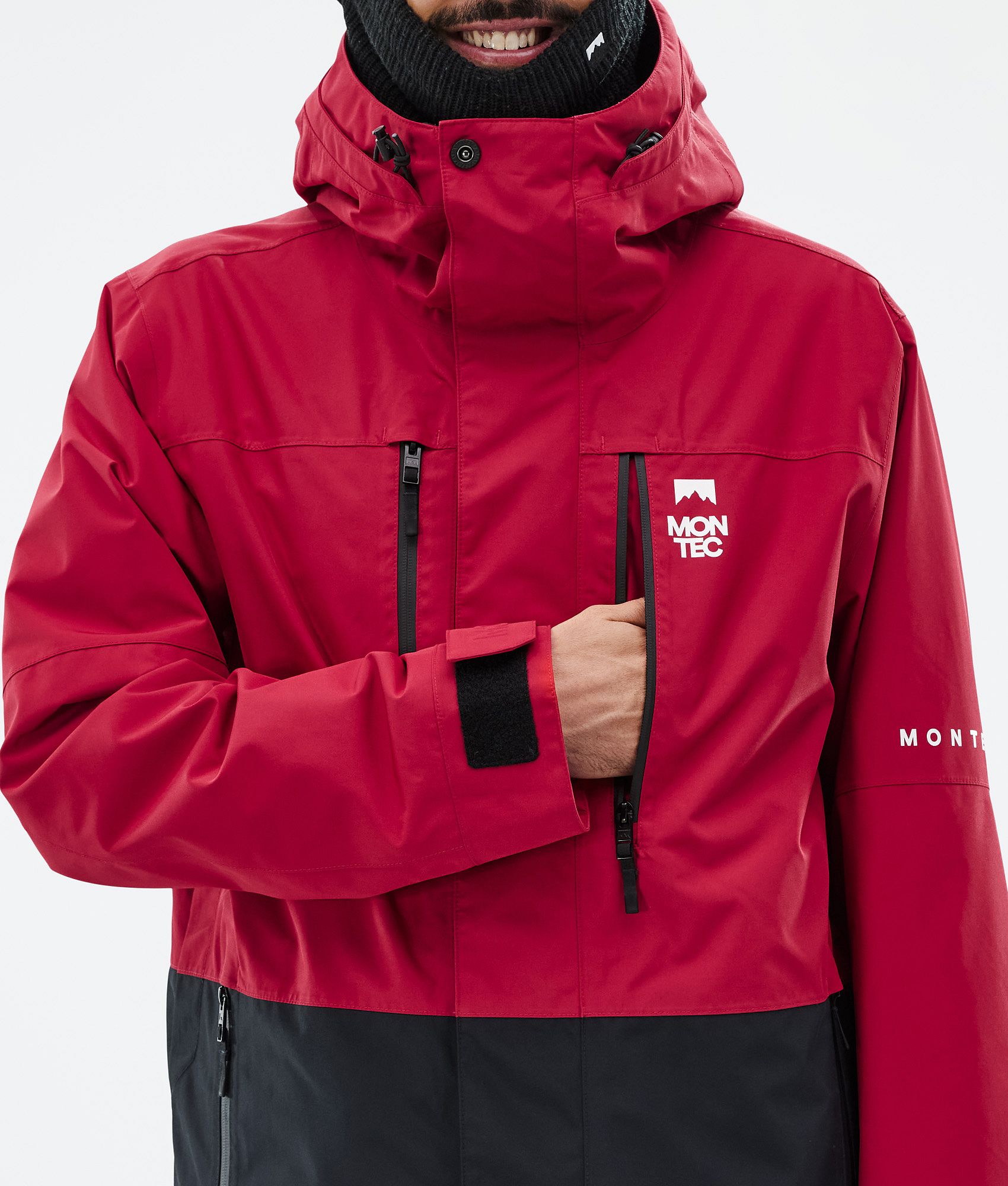 Montec Fawk Men s Snowboard Jacket Deep Red Black