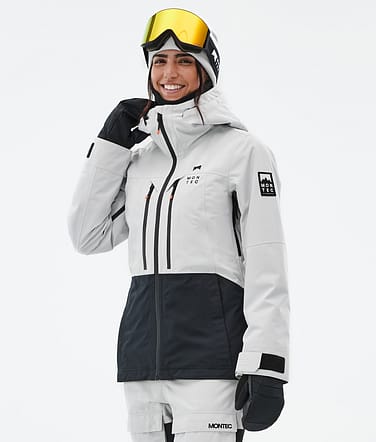 Moss W Veste de Ski Femme Light Grey/Black