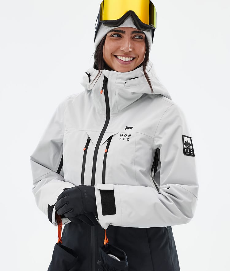 Moss W Veste de Ski Femme Light Grey/Black, Image 2 sur 10