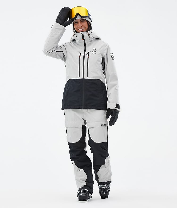 Moss W Veste de Ski Femme Light Grey/Black, Image 2 sur 9