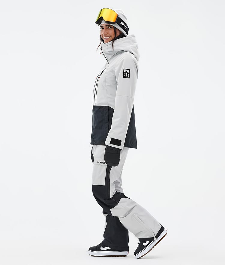 Moss W Veste Snowboard Femme Light Grey/Black, Image 3 sur 9