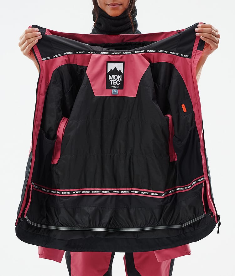 Moss W Veste Snowboard Femme Light Red/Black, Image 9 sur 9