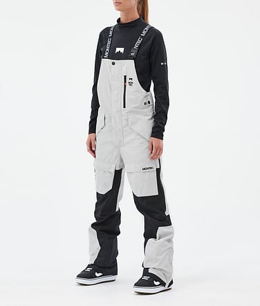 Fawk W Spodnie Snowboardowe Kobiety Light Grey/Black