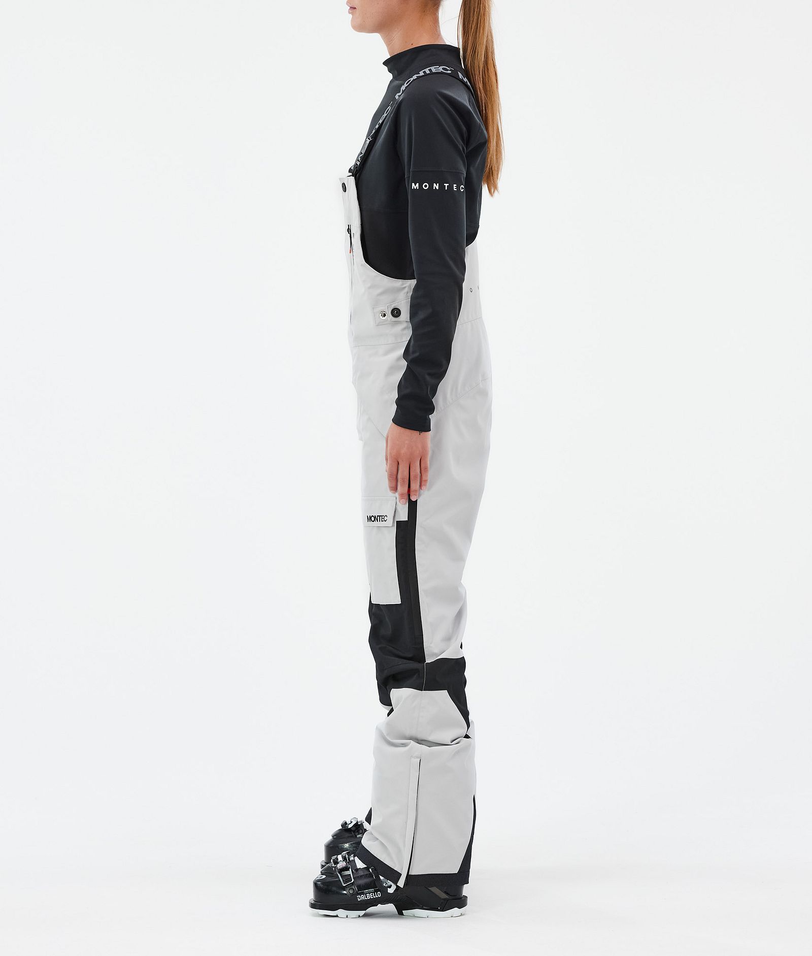 Fawk W Pantalon de Ski Femme Light Grey/Black, Image 3 sur 7