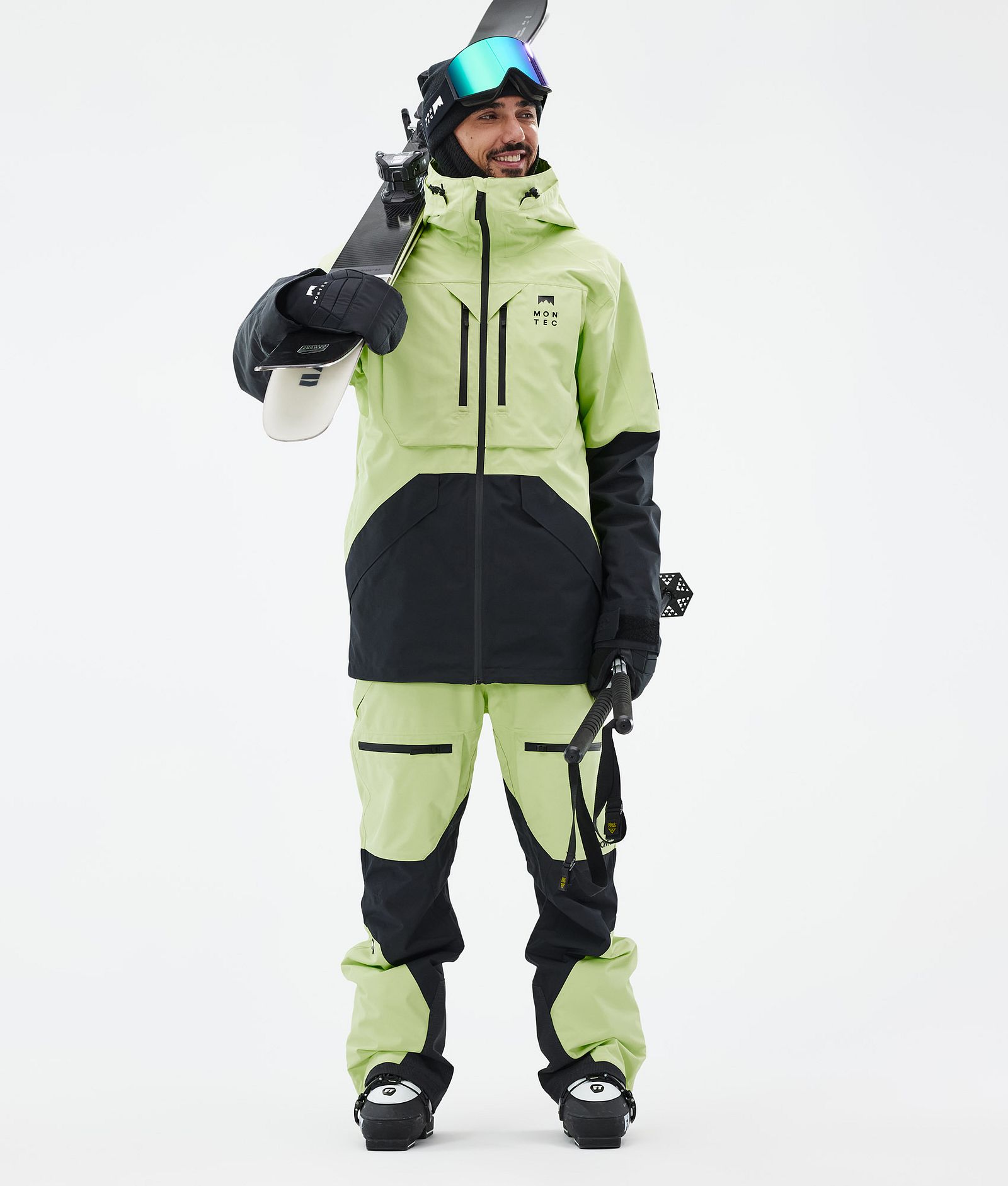 Arch Veste de Ski Homme Faded Neon/Black, Image 3 sur 10