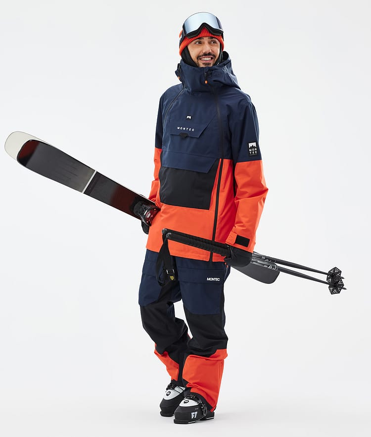 Fawk Ski Pants Men Dark Blue/Black/Orange, Image 2 of 7