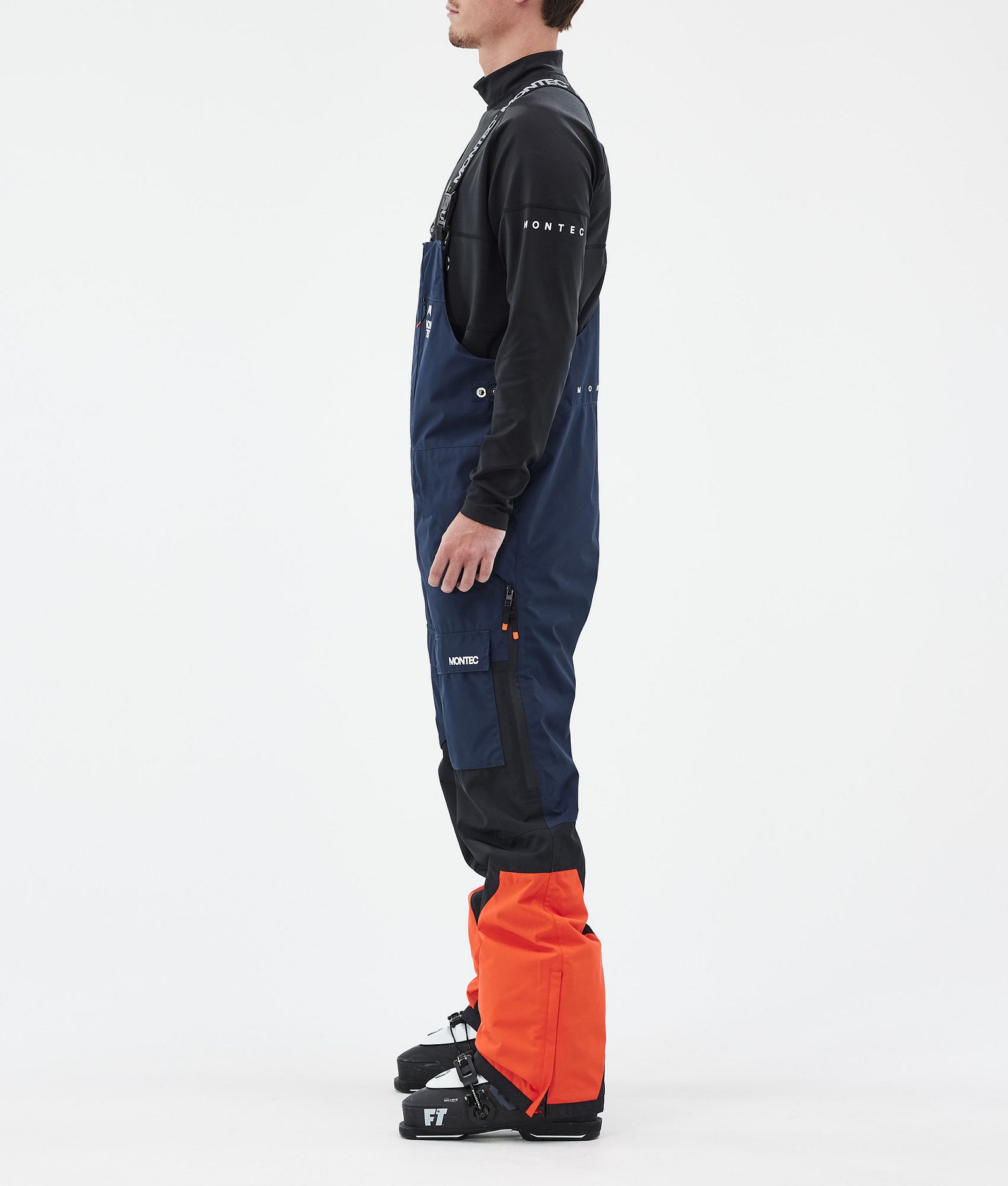 Fawk Pantalon de Ski Homme Dark Blue/Black/Orange, Image 3 sur 7